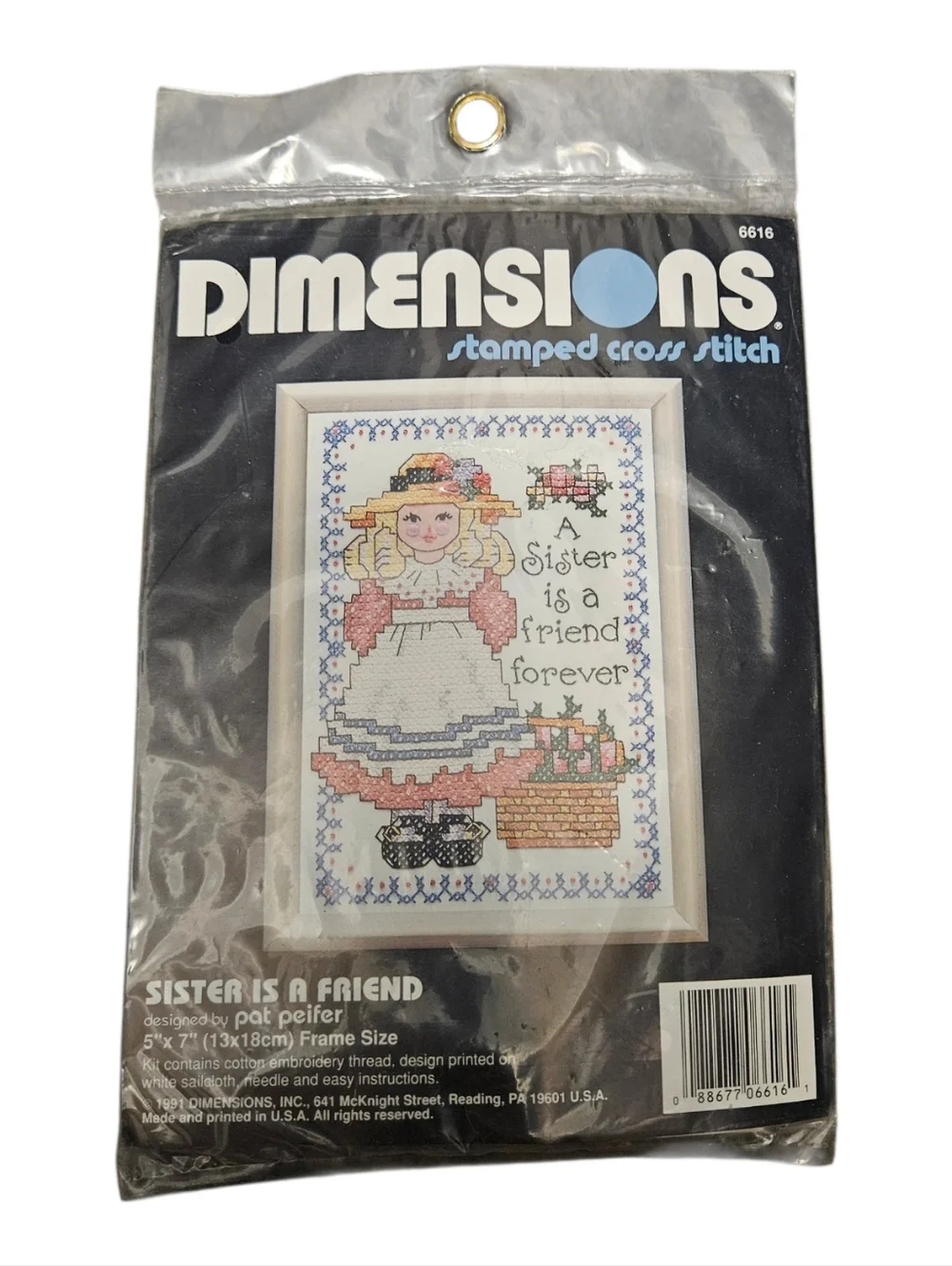 Vintage 1991 Dimensions Cross Stitch Kit A Sister is a Friend Forever 5